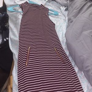 Fitted Striped Dress w/zippers